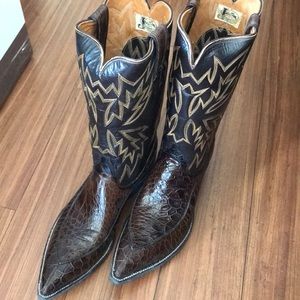 Prelove high cut boots pure leather in brown color